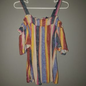 Girls 7/8 Art Class Cold Shoulder Trendy Top